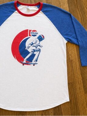 Rare - Retro 70's PEPSI Skateboard T-shirt